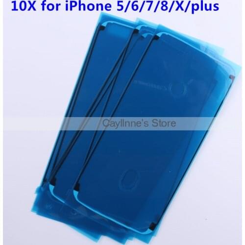 10pcs Waterproof Sticker for iPhone 6 plus 6S Plus 7Plus 8 X 8P 3M Impermeable Adhesive Pre-Cut LCD Screen Frame Tape