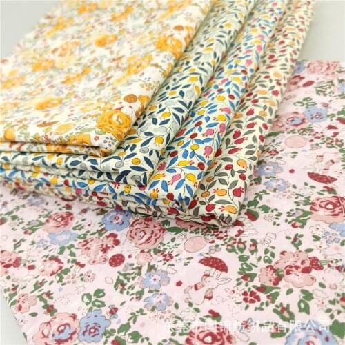 145x50cm Fresh Printed Fashion 40s Cotton Poplin Printed Sewing Fabric, Making Womens Wear Skirt Childrens Dress Cloth