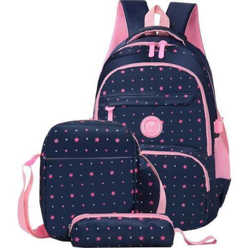 3 pcs/sets orthopedic School Bag Fashion School Backpack for Teenagers Girls schoolbags kid backpacks mochila escolar