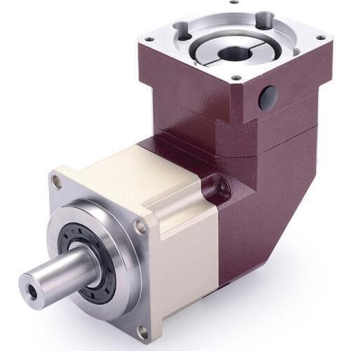 6 arcmin right angle 90 degree helical gear planetary reducer gearbox 3:1 to 10:1 for 80mm 750W AC servo motor input shaft 19mm