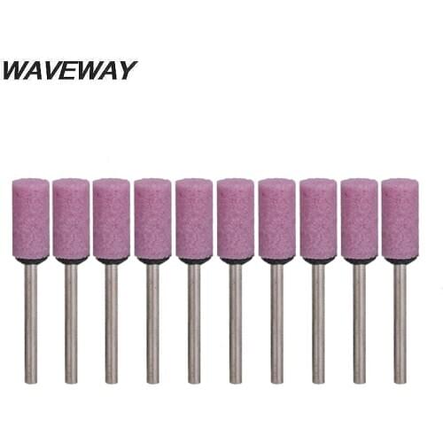 WAVEWAY 10pcs/set 3*8mm Abrasive Mounted Stone For Dremel Rotary Tools Grinding Stone Wheel Head Dremel Tools Accessories