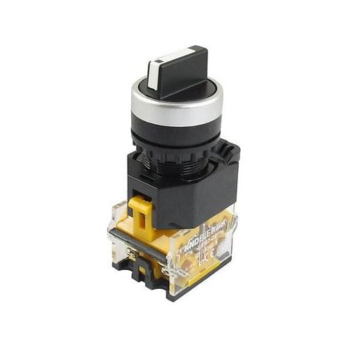 AC 415V 10 Amp 2NO 4-Terminal 3-Position Selector Momentary Push Button Switch