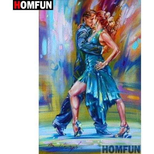 HOMFUN Full Square/Round Drill 5D DIY Diamond Painting "Couple oil painting" Embroidery Cross Stitch 5D Home Decor A09021