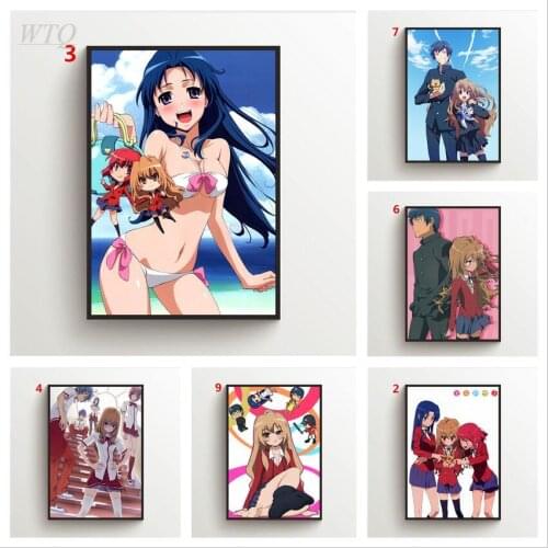Anime Posters Toradora! Aisaka Taiga Wall Poster Canvas Painting Wall Decor Retro Poster Wall Art Picture Room Decor Home Decor