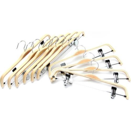 30cm Natural Clips Wooden Hanger for Kids Pants Skirts Adjustable Sizes Wood Clothes Hangers Display Clohtes in Fashion Shops