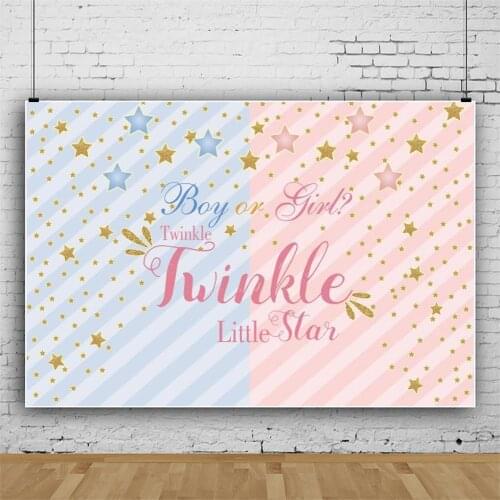Boy or Girl Gender Reveal Backdrop Photocall Blue Pink Dots Balloon Newborn Background Baby Shower Party Glitter Design Backdrop