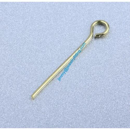Jewelry Making findings Eye Pins Brass Pins ;Scarf Pins findings 0.7*21mm