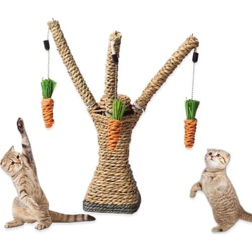 Pet Cat Toys Durable Cat Scratch Board Cat House Scratch Tree Playing Rope with Funny Carrots Cat Climbing Frame Cat Supplies