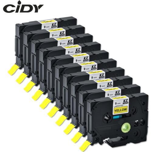 CIDY compatible for brother 9mm tze laminated tape tze621 tze 621 tze-621 tz621 tz-621 for brother label maker printer ribbon