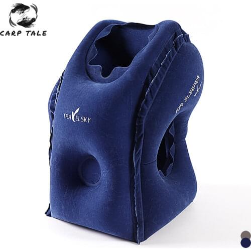 Upgraded Inflatable Air Cushion Travel Pillow Headrest Chin Support Cushions for Airplane Plane Car Office Rest Neck Nap Pillows