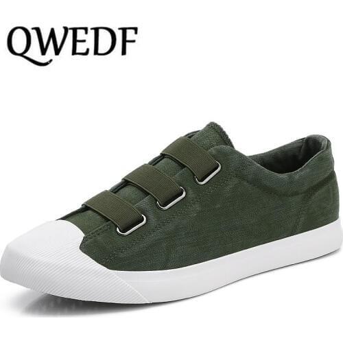 2019 Mens Canvas Shoes High Quality Mens Casual Vulcanized Shoes Breathable Loafers Man Slip-On Brand Sneakers A3-41