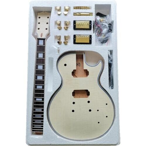 Unfinished Electric Guitar Body with Neck Excellent Handcraft for Musical Electric Instruments