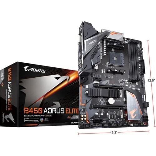 New for Gigabyte GA B450M AORUS ELITE AMD B450 /4-DDR4 DIMM /M.2 /USB3.1 /Micro-ATX /Max-64G Double Channel AM4 Motherboard