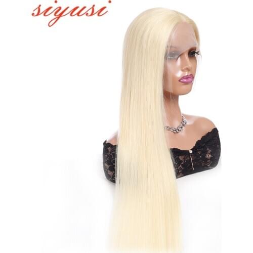 Blonde Straight HD Transparent Lace Human Hair Wig 613 Brazilian 8-28 Inch 13X1 Short Glueless Wigs For Black Women Remy 150