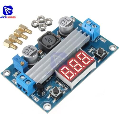 LTC1871 Boost Step Up Module Power Supply LED Voltmeter Digital Red LED Display Board DC-DC 100W 3-35V 12V to 3.5-35V Heat Sink