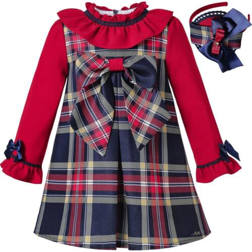 Pettigirl Grid Baby Girl Dress New Fashion Baby Girl Clothes Birthday Baby Clothes Kids