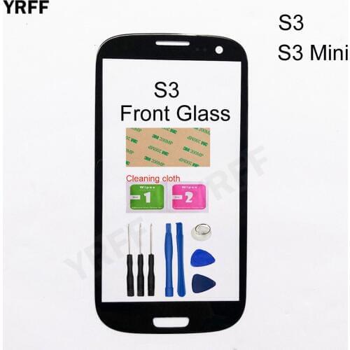 Mobile Front Panel Glass For Samsung Galaxy S3 i9300 S3 Mini Front Glass (No Touch Screen Digitizer Panel ) Outer Glass