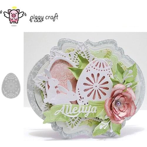 Piggy Craft metal cutting dies cut die mold Easter eggs decoration Scrapbook paper craft album card punch knife art cutter die