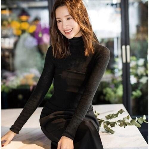 Top Wool & Viscose Knitted Pullover Top - Ladies White/Pink/Red/Yellow/Grey/Green/Black/Blue/Caramel Colour/Beige/Camel Sweater