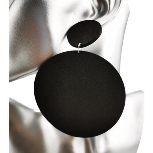 UKEBAY New Big Earrings For Women Round Drop Earrings Black Handmade Jewelry Gothic Ethnic earring Europe Style Jewelry Gifts