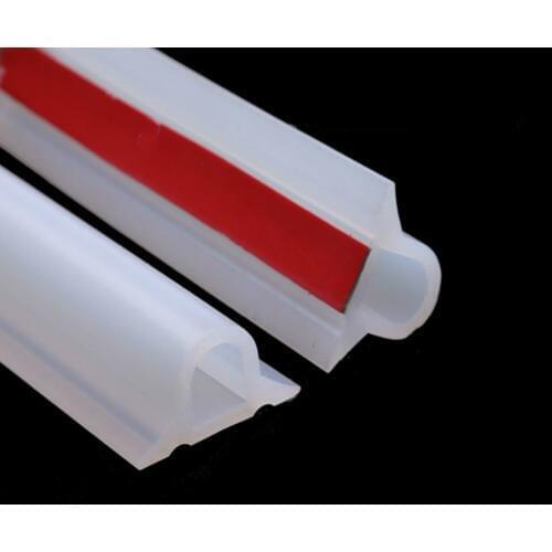 1M/2M/3M D shape Bathroom Water Stop Strip Floor Water Retaining Bar kitchen Transparent Silicone Adhesive Sealing strip