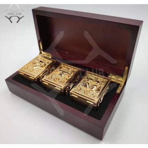 COMIC CLUB instock saint seiya cloth myth 3pcs/set Aries Taurus Gemini alloy metal Pandora cloth box toy for collection
