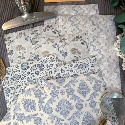 Vintage European American Small Floral Sticker DIY Scrapbooking Base Collage Mobile Diary Album Gift Packaging Decoration