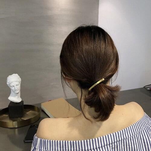 Women Korea Modal Metal Headbands Lady Elastic Hair Ties