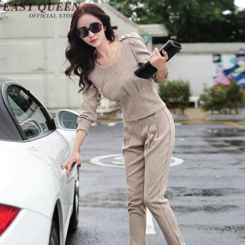 Women two piece outfits female ladies business office pants suit female two-piece suits sexy elegant pantsuits women AA1902 Q