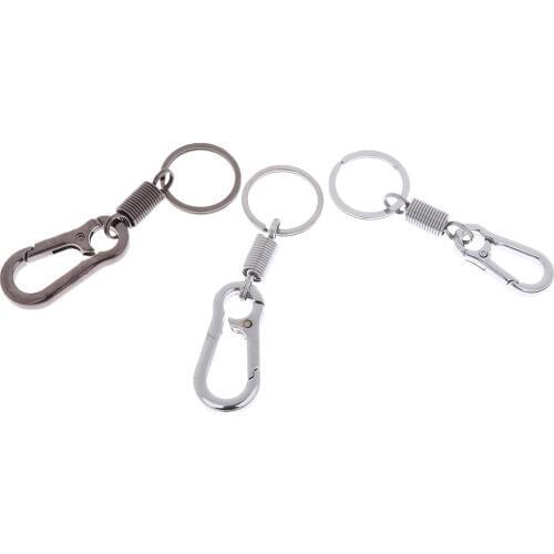 10 Pieces Stainless Steel Hanging Gourd Buckle Waist Belt Clip Carabiner Key Chain