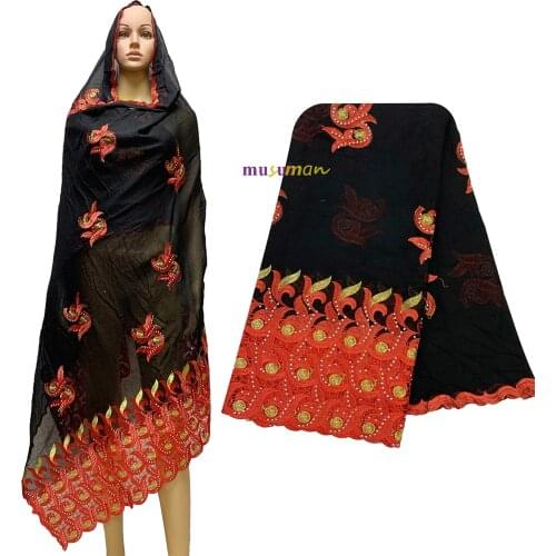 100% Cotton Dubai Isalmic Muslim Turban Scarf Big Size Scarf Cover Body African Women Daily Scarf MS104