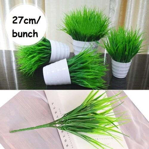 27cm Artificial Plants Eucalyptus Grass Plastic Ferns Green Leaves Fake Flower Plant Wedding Home Decoration Table Decors