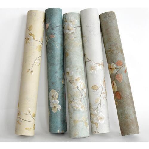 53cm X10m 3d Rural Floral Antique Wallpaper Wall Paper Papel De Parede Damask For Living Room Bedroom Tv Sofa Background