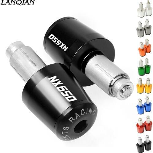 7/8" 22mm Motorbike Handlebar Cover Grips End Plug Slider Caps CNC For Honda NX650 J-X Dominator 1988 1989 1990 - 1998 1999