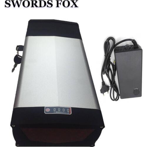 SWORDS FOXS Great 48V 20Ah 1000W Electric Bike Battery USB Port 48V Rear Rack Battery With Tail Light