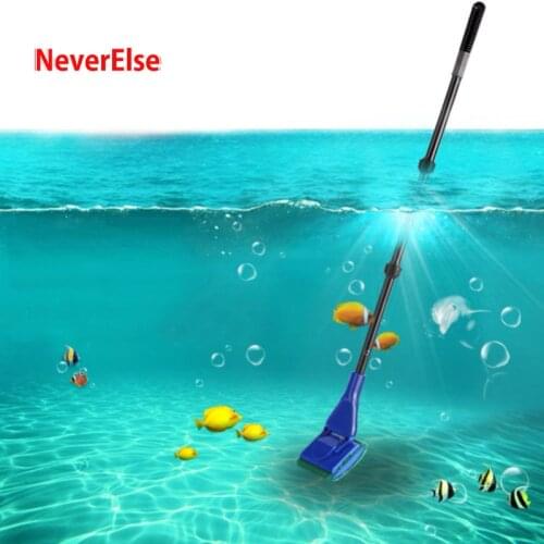 Aquarium Fish Tank 6 in 1 Cleaning Multi-Tool Algae Scraper Fish Net Sponge Brush Gravel Rake Plant Grass Clip Cleaner Effective