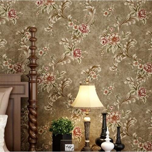 American Country Garden Flower Non-woven Wallpaper Living Room Decoration Bedroom Room Background Wall Paper Modern Home Decor