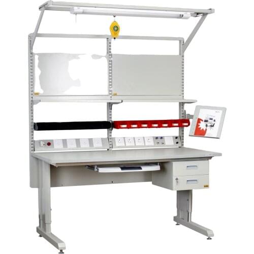 Cabinets Antistatic Woodworking Workbench with LED light