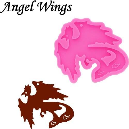 Shiny Phoenix Silicone Keychain Molds, Crafting Mold to Make Crafts with Epoxy Resin Art Diy, Chocolate Fondant Molds DY1149