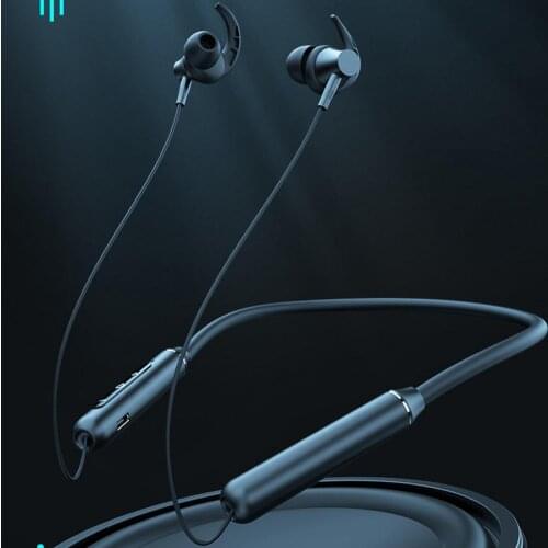 Bluetooth 5.0 Wireless Neckband Headset Earphone Metal Waterproof Stereo In-Ear Headset Earbuds Bluetooth Headset Headphones