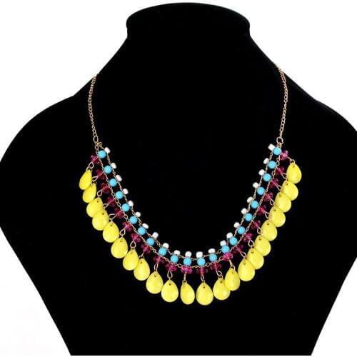 Bohemia Beads Tassel Necklace Draped Pendant Choker Bid Long Party Statement Charm Sweater Gold Chain Women Fashion Boho Jewelry