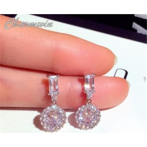 Charmwin New Fashion Korean Drop Earrings For Women Earrings Luxury Rhinestone Dangle Earrings Fashion Jewelry