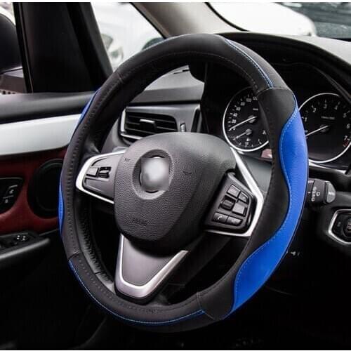 Car Steering Wheel Cover PU Leather Universal Steering Wheel Cover Car Interior Supplies Auto Parts