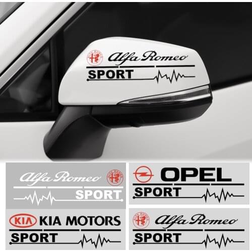 Car Rearview Mirror Decorative Embelm Stickers For Volkswagen POLO passat b5 b6 b7 t4 t5 golf 4 5 6 7 vw Tiguan Jetta Golf