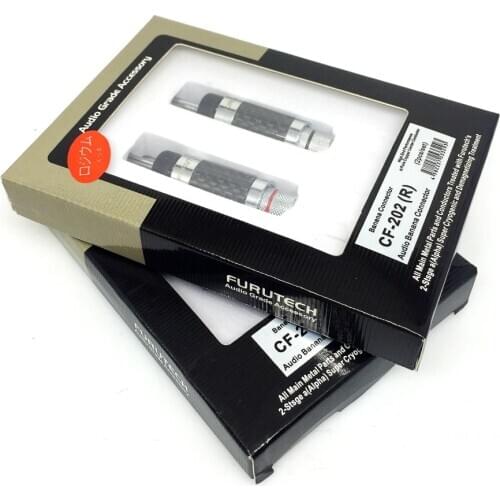 FURUTECH CF 202(R) carbon fiber rhodium-plated loudspeaker banana plug Original box MATIHUR