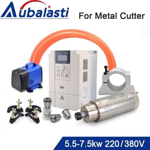 CNC Spindle Motor 5.5kw 6.5kw 7.5kw Metal Milling Cutting 220V 380V ER25 ER32 with Inverter For CNC Milling Router Machine Tools