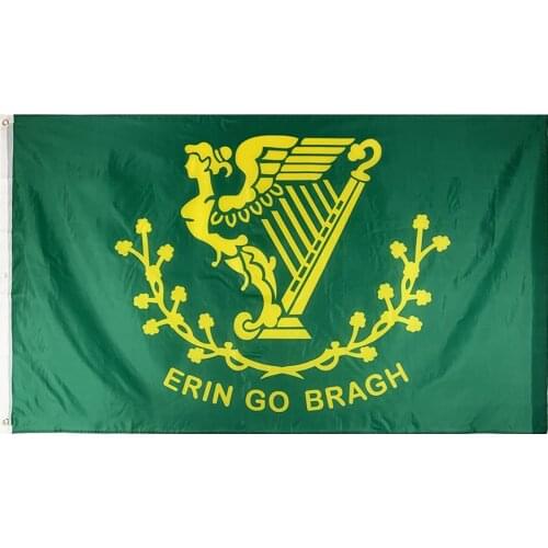 Flagnshow 90x150cm Ireland Irish Erin Go Bragh Harp Flag