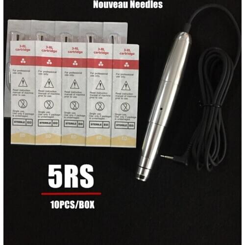 HOT SALE Tattoo needle10pcs/Lot 5RS Sterilized Tattoo Machine Permanent Makeup Needles Tips for Eyebrow lip free shipping