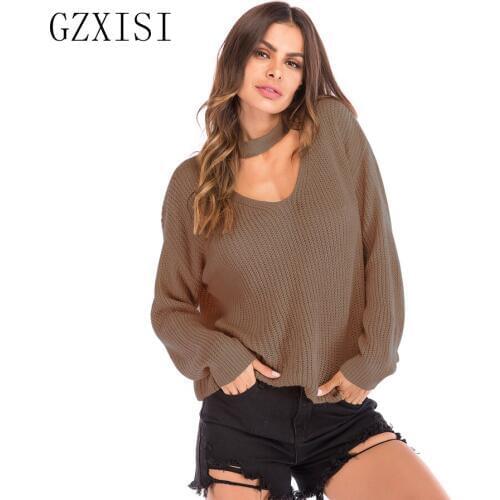 Женские пуловеры с V-образным вырезом GZXISI China At AliExpress