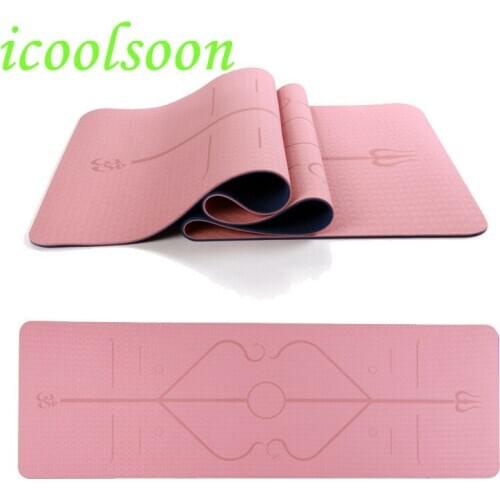 Yoga Mat Body Line TPE Gymnastic gym Mat meditation cushion workout fitness pilates reformer welcome anti floor office